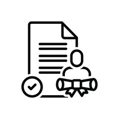 Fototapeta premium Black line icon for entitled