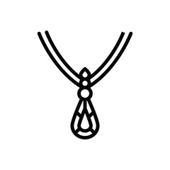 Black line icon for gem