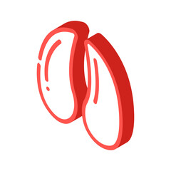 sheep farm animal hoof print isometric icon vector. sheep farm animal hoof print sign. isolated symbol illustration