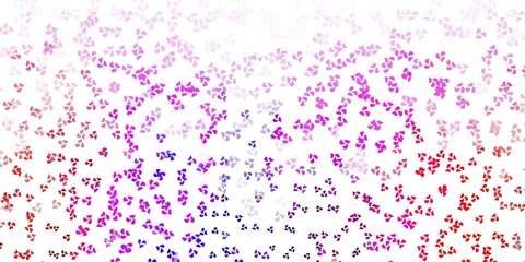 Naklejka premium Light pink, red vector background with random forms.