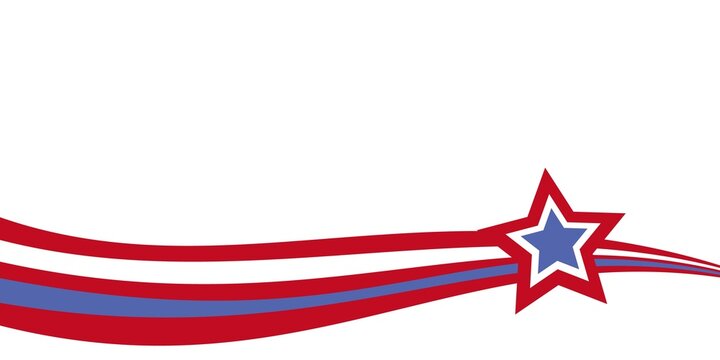  The stars and Stripes border illustration. Stars and Stripes concept decoration graphics for US national event design and background. Vector illustration.