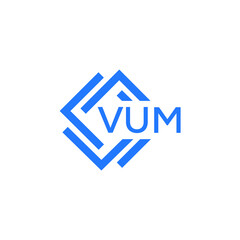 VUM technology letter logo design on white  background. VUM creative initials technology letter logo concept. VUM technology letter design.
