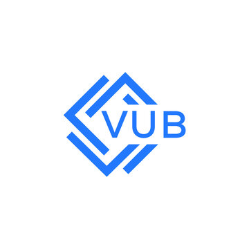 VUB technology letter logo design on white  background. VUB creative initials technology letter logo concept. VUB technology letter design.
