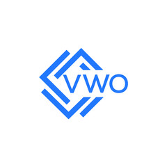 Obraz premium VWO technology letter logo design on white background. VWO creative initials technology letter logo concept. VWO technology letter design.