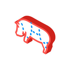 piglet scheme isometric icon vector. piglet scheme sign. isolated symbol illustration