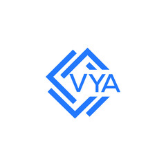 VYA technology letter logo design on white  background. VYA creative initials technology letter logo concept. VYA technology letter design.