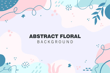 Minimal template banner with floral element