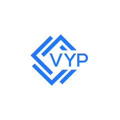 VYP technology letter logo design on white  background. VYP creative initials technology letter logo concept. VYP technology letter design.
