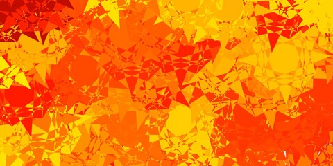 Obraz na płótnie Canvas Light Orange vector background with triangles.