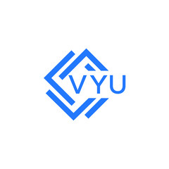 VYU technology letter logo design on white  background. VYU creative initials technology letter logo concept. VYU technology letter design.
