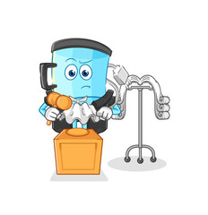 blender judge holds gavel. character vector