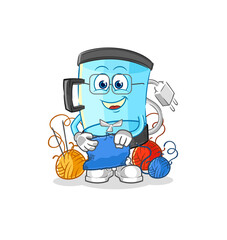 blender tailor mascot. cartoon vector