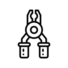pliers line style icon. vector illustration for graphic design, website, app