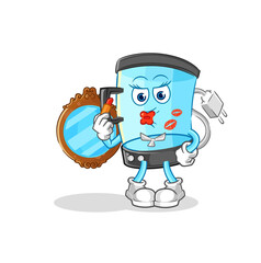 blender make up mascot. cartoon vector