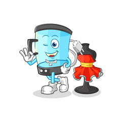 blender fashion designer vector. cartoon character