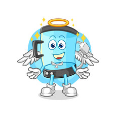 blender angel with wings vector. cartoon character