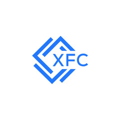 YFC Flat accounting logo design on white  background. YFC creative initials Growth graph letter logo concept. YFC business finance logo design.