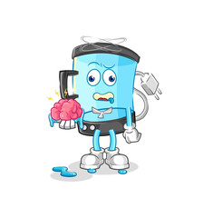 blender no brain vector. cartoon character