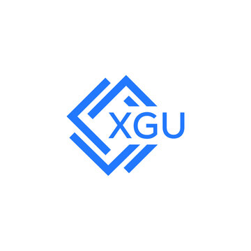 XGU technology letter logo design on white  background. XGU creative initials technology letter logo concept. XGU technology letter design.
