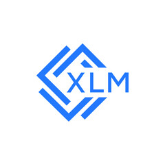 XLM technology letter logo design on white  background. XLM creative initials technology letter logo concept. XLM technology letter design.