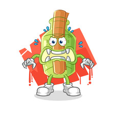 message in a bottle monster vector. cartoon character