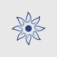 Elegant Abstract Ornament Flower Logo Design