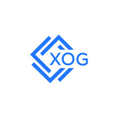 XOG technology letter logo design on white  background. XOG creative initials technology letter logo concept. XOG technology letter design.
