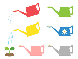 ジョウロのイラストセット © Rica Nohara