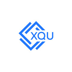 XQU technology letter logo design on white  background. XQU creative initials technology letter logo concept. XQU technology letter design.
