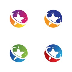 Star logo vector icon set