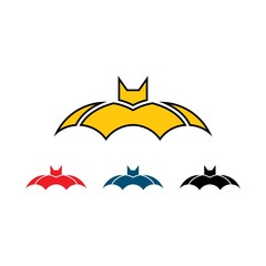 Obraz premium Bat logo template vector icon design