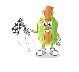 message in a bottle cleaner vector. cartoon character