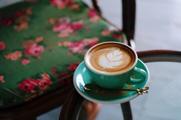 cup of coffee on table