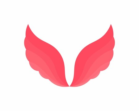Pink wings beautyfull vector design