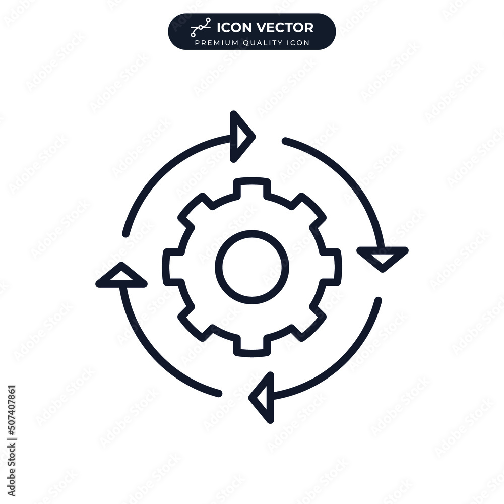 Poster workflow icon symbol template for graphic and web design collection logo vector illustration