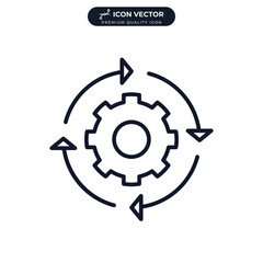 workflow icon symbol template for graphic and web design collection logo vector illustration