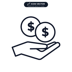 earning icon symbol template for graphic and web design collection logo vector illustration