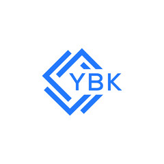 YBK technology letter logo design on white  background. YBK creative initials technology letter logo concept. YBK technology letter design.