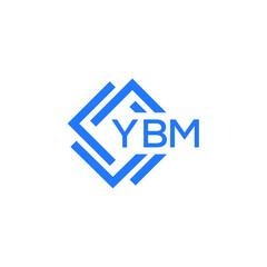 YBM technology letter logo design on white  background. YBM creative initials technology letter logo concept. YBM technology letter design.