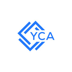 YCA technology letter logo design on white  background. YCA creative initials technology letter logo concept. YCA technology letter design.
