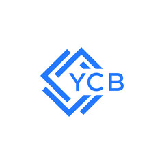 YCB technology letter logo design on white  background. YCB creative initials technology letter logo concept. YCB technology letter design.