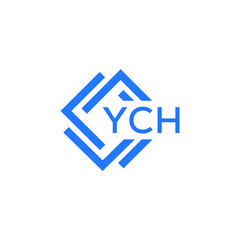 YCH technology letter logo design on white  background. YCH creative initials technology letter logo concept. YCH technology letter design.