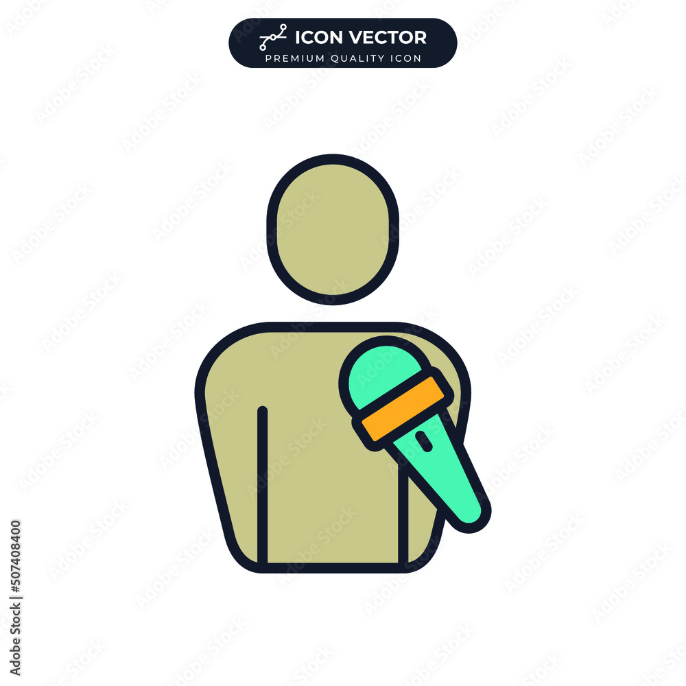 Poster interview icon symbol template for graphic and web design collection logo vector illustration