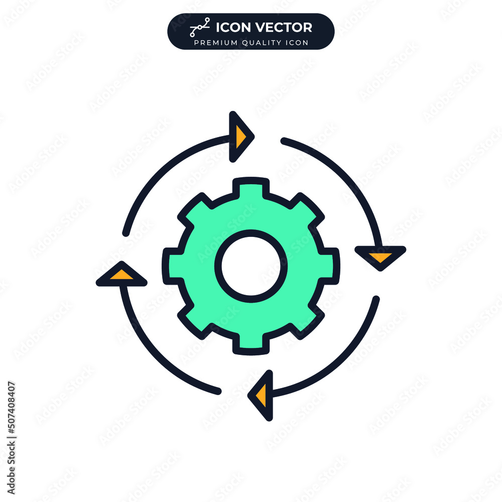 Poster workflow icon symbol template for graphic and web design collection logo vector illustration