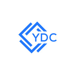 YDC technology letter logo design on white  background. YDC creative initials technology letter logo concept. YDC technology letter design.