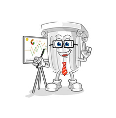 roman pillar marketing character. cartoon mascot vector