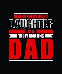 Father's Day Typography T-shirt Design 