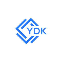 YDK technology letter logo design on white  background. YDK creative initials technology letter logo concept. YDK technology letter design.