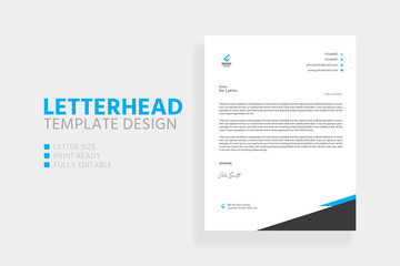 Creative Clean Corporate Letterhead Template Design
