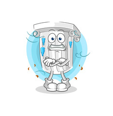 roman pillar cold illustration. character vector